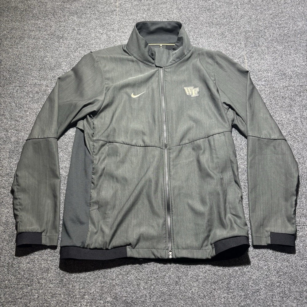 Nike Full Zip Lightweight Jacket Charcoal Mens L Wake Forest Demon Deacon 927656